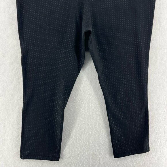 Old Navy Maternity Leggings Womens Sz S Black Polka Dot Highrise Pull On Cropped - Picture 9 of 12
